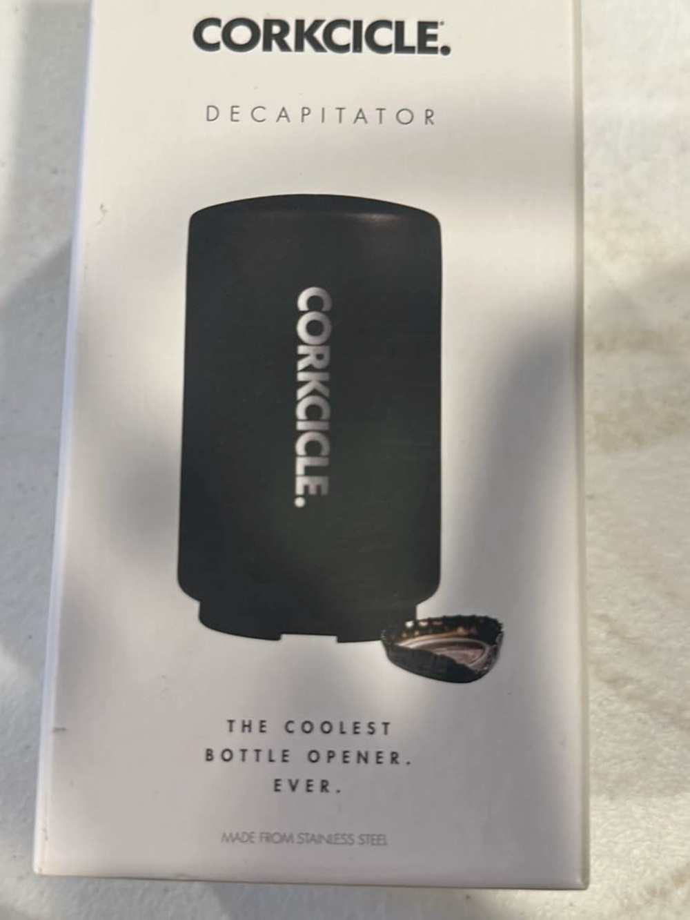 Corkcicle Black Decapitator Bottle Opener - Matte Finish